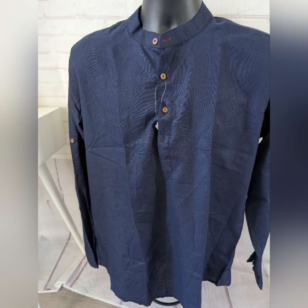 VM Navy Cotton Kurta